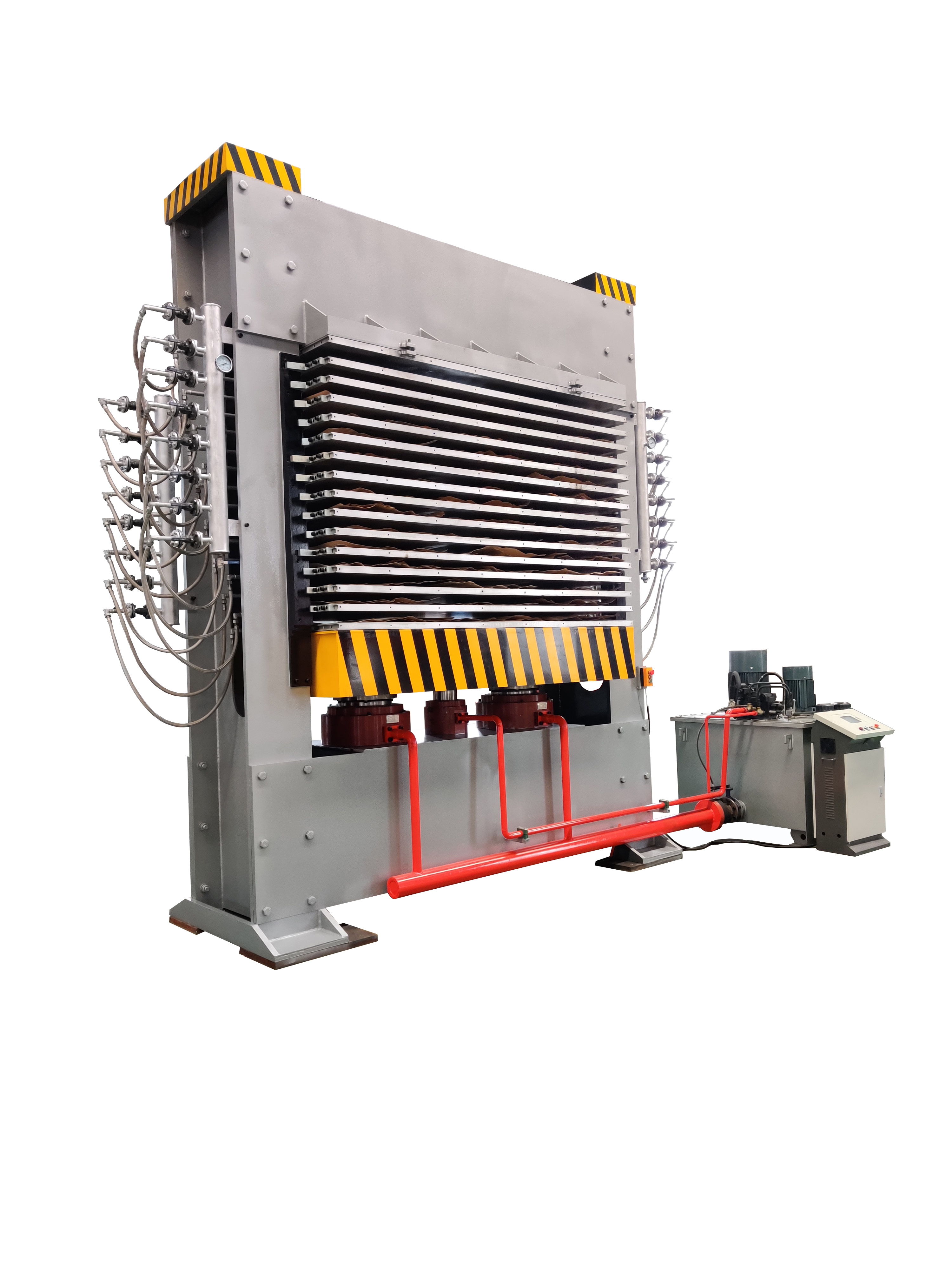 máquina hidráulica de prensado en caliente para línea de producción de madera contrachapada
